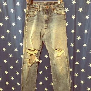 Vintage Destroyed Wrangler Jeans 33 x 36